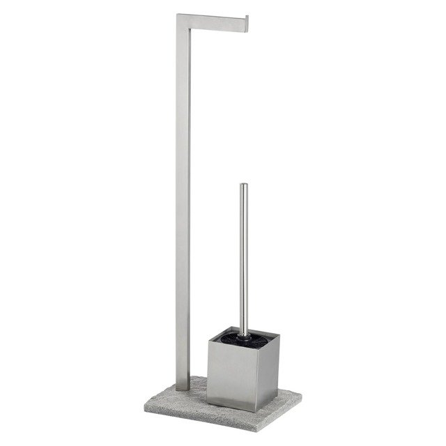 Wenko Granit stojak na papier toaletowy ze szczotką do WC 2w1 szary 20604100 - Wysyłka w 24h