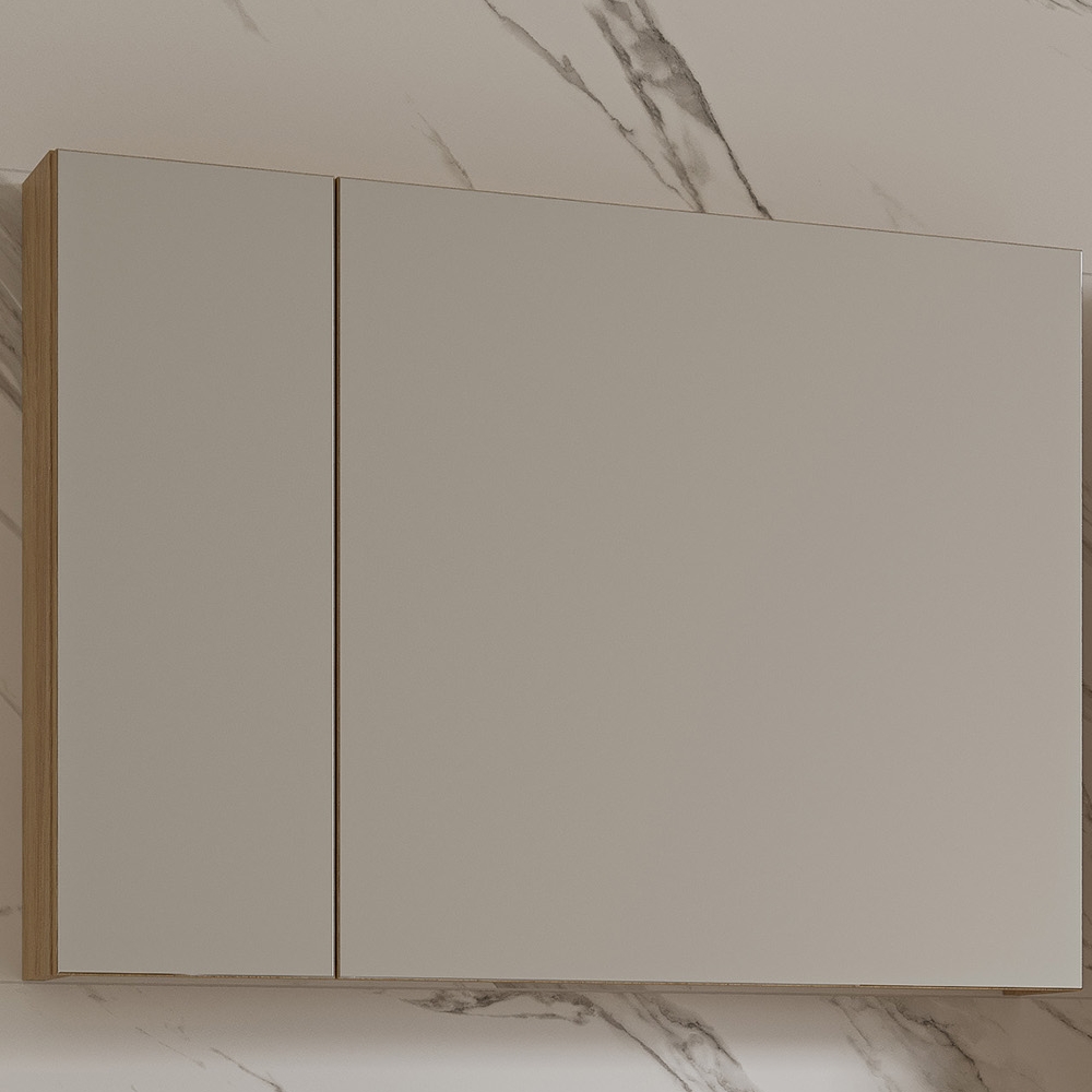 Cersanit Ovida szafka 79,4x14,1x59,2 cm z lustrem dąb S1058-016 - Wysyłka w 24h