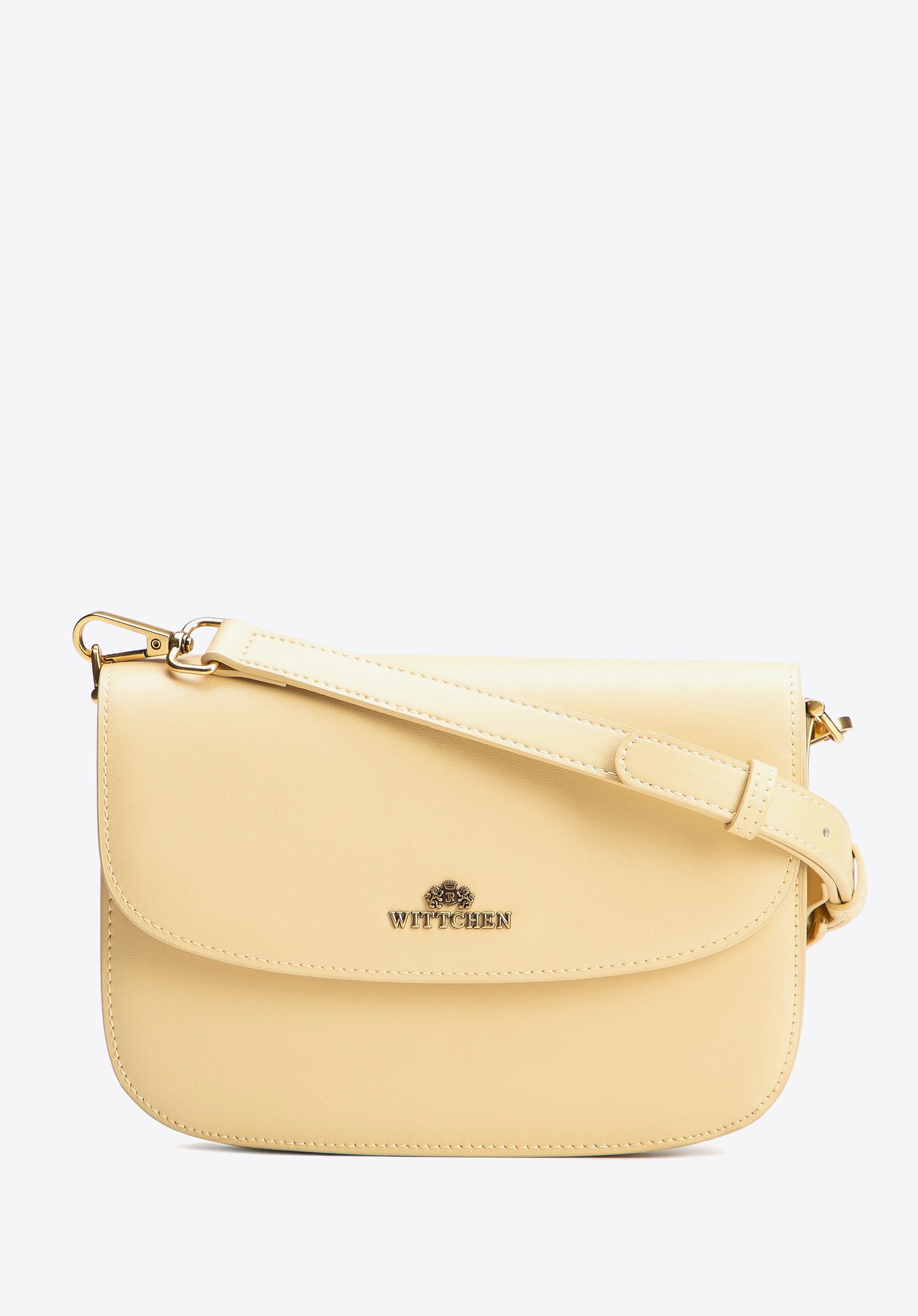 Damska crossbody ze skóry naturalnej żółta