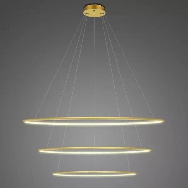 Darmowa Dostawa - Lampa wisząca 3x W złota Altavola Design Ledowe Okręgi LA075P120in3kgold