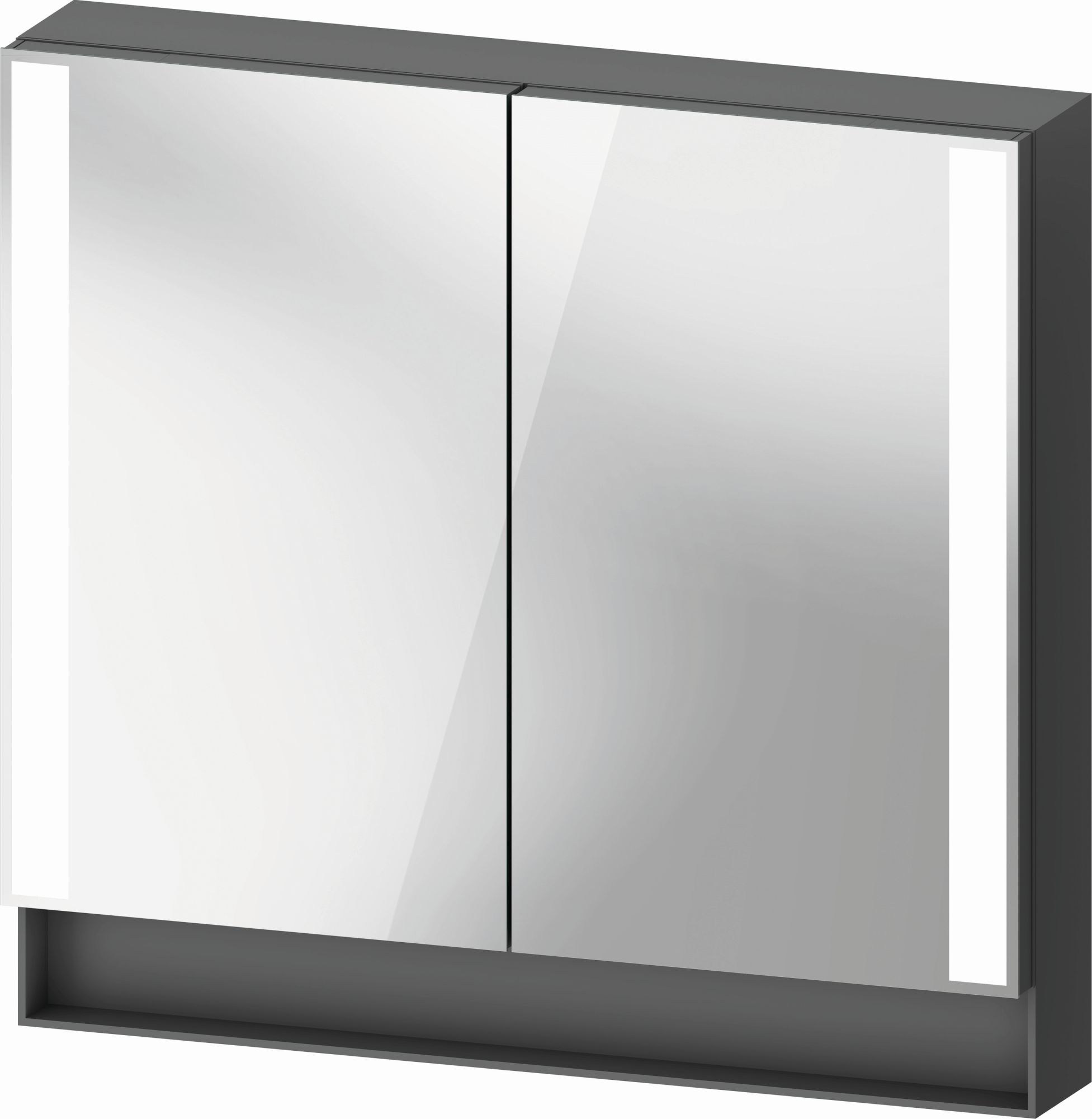 Darmowa Dostawa - Szafka 80x15.5x75 cm z lustrem grafit Duravit Qatego QA7151049491010