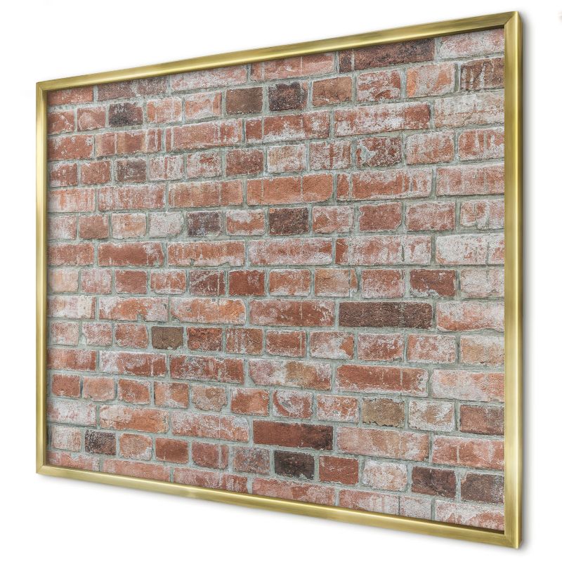 Ozdobna tablica na magnesy Wallfluent 80x60 Ceglana ściana w złotej ramie 1szt