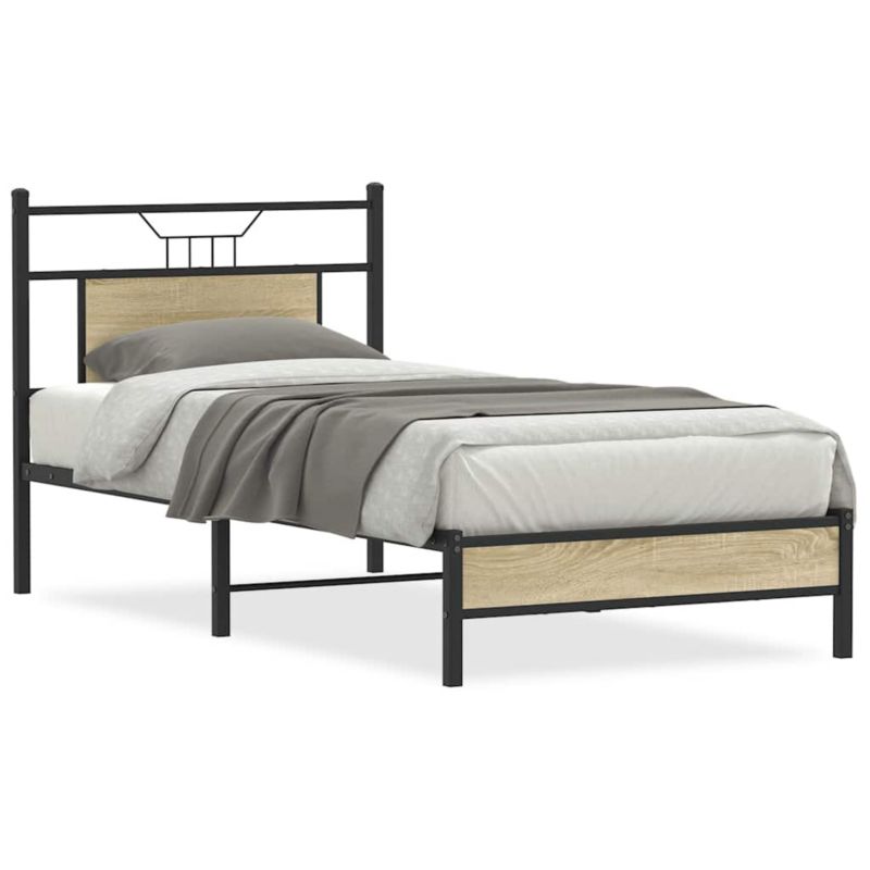 Rama łóżka WaszeMeble 80x200 cm Dąb sonoma drewno WM-4106934 1 szt.