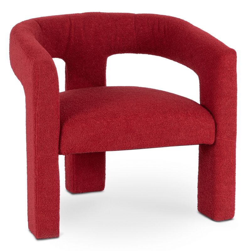 Fotel Wypoczynkowy Mebel Elite do Salonu Lille Bordowy Boucle Nowoczesny 1 szt