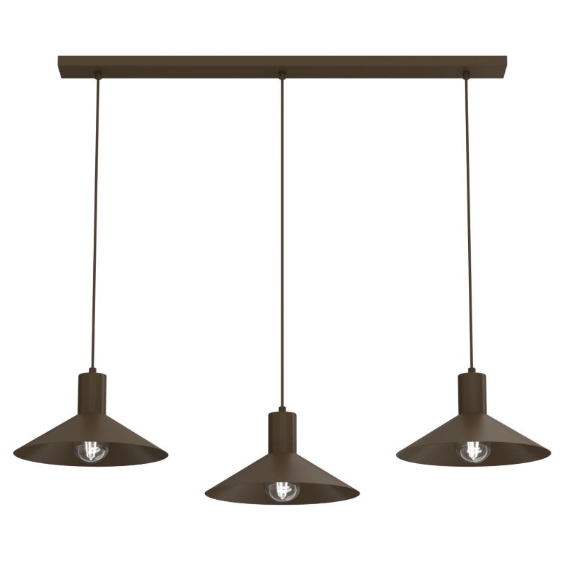 Lampa wisząca Luminex Nox brązowa 3xE27x15W IP20 wym:110x115x30cm - 1 szt.