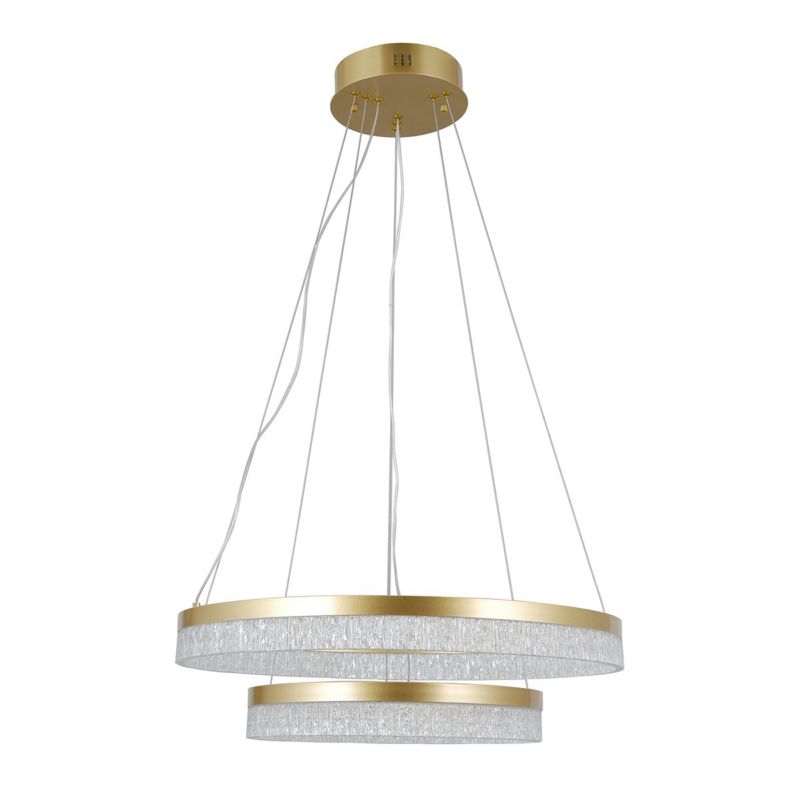 Lampa wisząca obręcze Italux Pantal złota LED 36W 3000/4000/6000KK 3600lm IP20 wym:120x60x60cm - 1 szt.