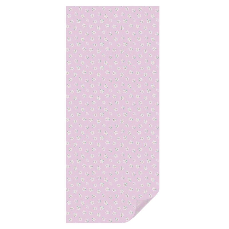 Folia Witrażowa Tulup 50x116 cm Samoprzylepna na Okno Subtelne, kwiatowe wzory na różowym tle 1 rol.