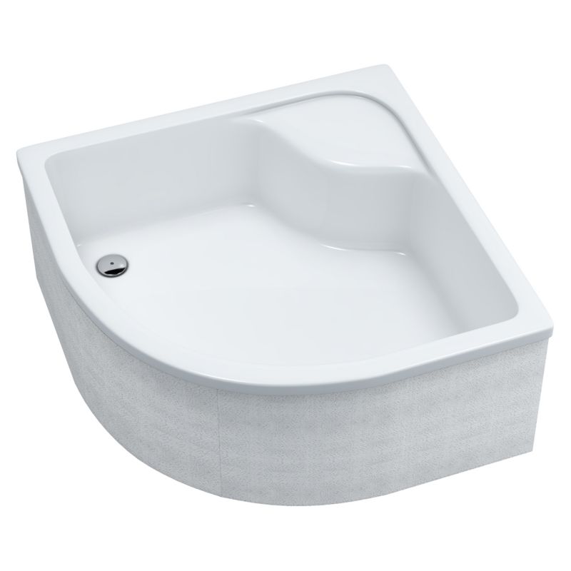 Brodzik zintegrowany Schedpol Ceto Półokrągły Biały 90x90x41 cm R55 1 szt.