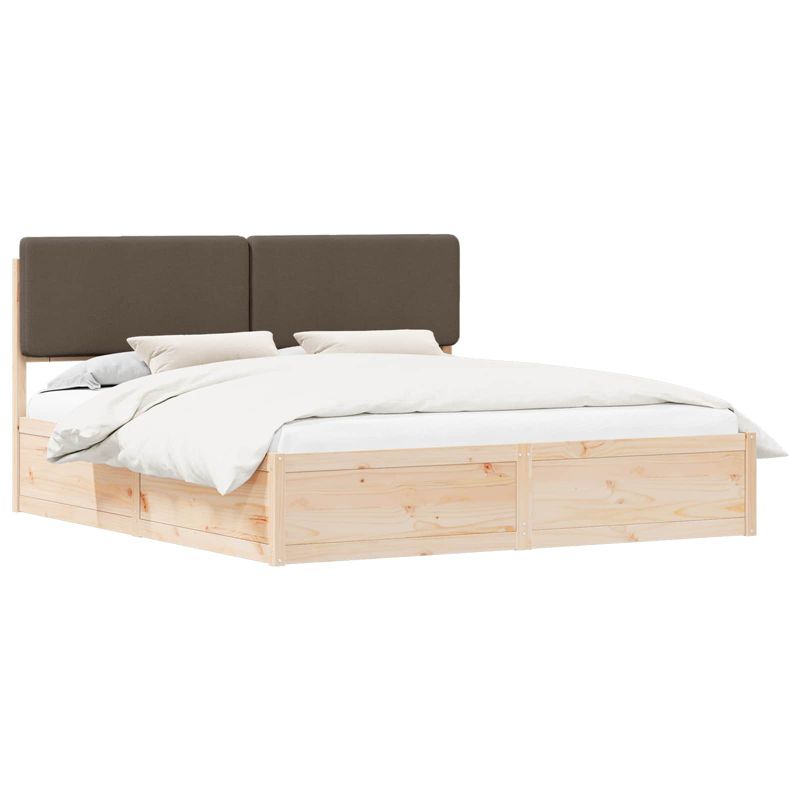Łóżko Drewniane WaszeMeble 180x200 cm Brązowe WM-3398147 1 szt.