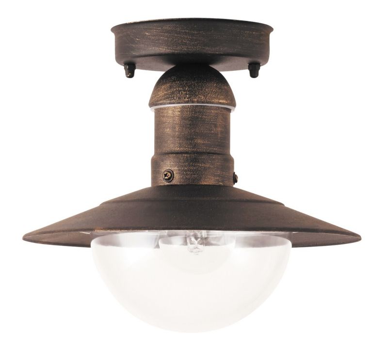 Lampa sufitowa zewnętrzna Rabalux Oslo złoto antyczne 1 x E27 x 60W IP44 wym: 21,5 x 24 x 24 cm - 1 szt.
