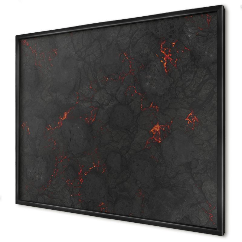 Dekoracyjna tablica magnetyczna Wallfluent 80x60 Lawa wulkaniczna w czarnej ramie 1szt