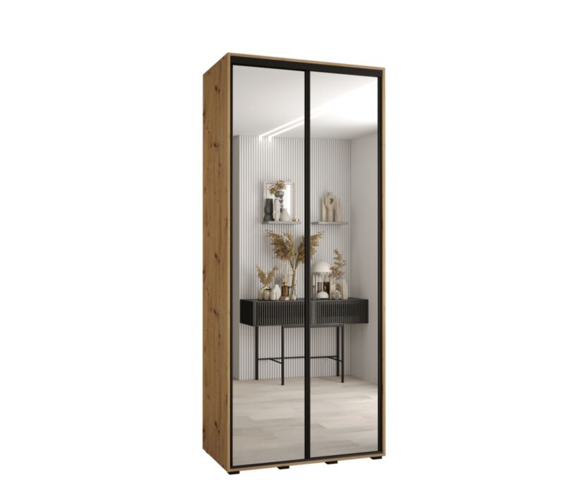 Szafa przesuwna Abiks CANNES 2 120 gł 45 artisan/artisan/czarny 1szt.