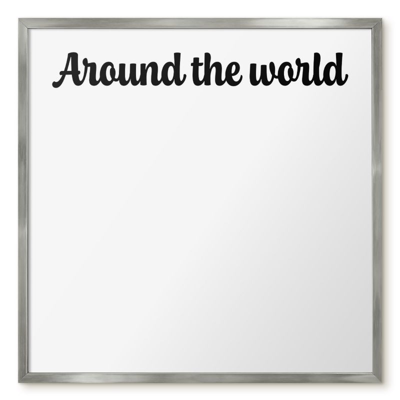 Tablica Magnetyczna Do Biura Tulup 50x50 cm Around the world 1 - Srebrna rama Do salonu, sypialni 1 szt.