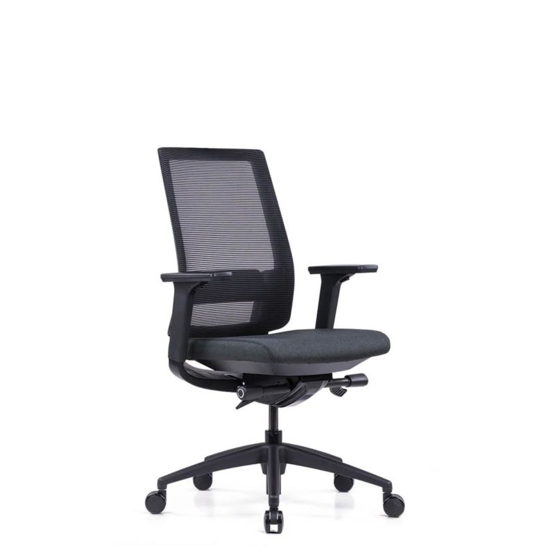 Fotel Elzap ergonomiczny Deeo M czarny tkanina/siatka 1szt