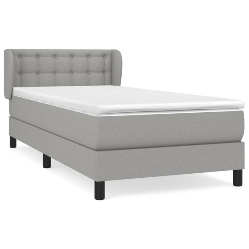 Łóżko kontynentalne WaszeMeble 80x200 cm jasnoszare WM-3126517 1 szt.