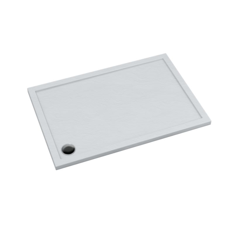 Brodzik prostokątny Schedpol Atla 80 x 90 x 4,5 cm biały strukturalny