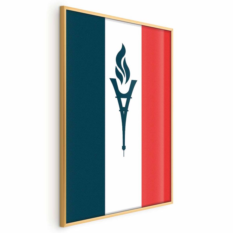 Plakat Artgeist Olimpijska Francja 21x30 cm z ramą złotą 1 szt