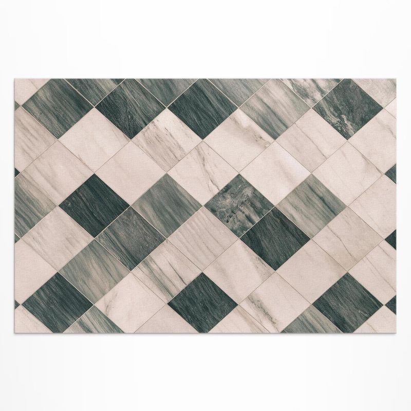 Dywan Winylowy Zewnętrzny Wallfluent 80x120 cm Kamienna mozaika kwadratowe płytki marmur 1 szt.