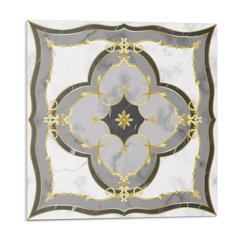Kafelki samoprzylepne Wallfluent 50x50 cm Klasyczny wzór z finezyjnymi ornamentami 4 szt.