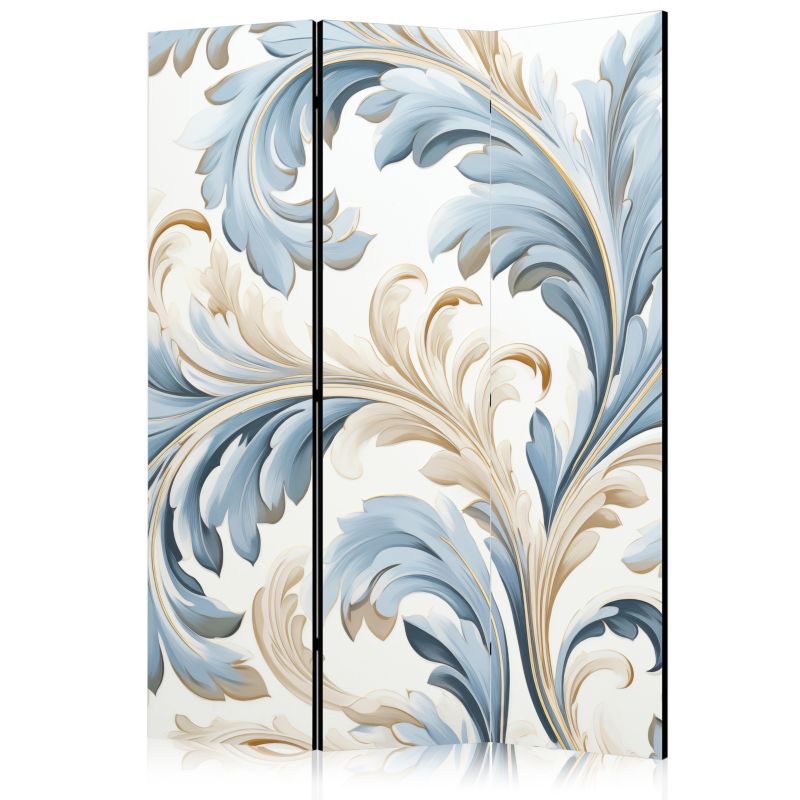 Parawan Muralo Akustyczny Barokowe Ornamenty w Kremowo-Niebieskiej Kolorystyce 135x172 cm 1 szt.