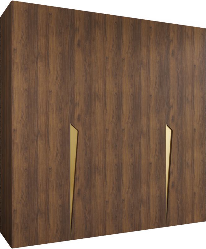 Szafa uchylna otwierana Abiks PIANO 1 200 wys 202 cm Orzech Warmia + Złoty 1 szt