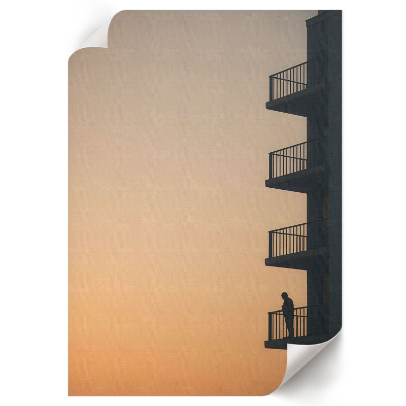 Plakat Premium ArtPrintCave 29,7x42 cm Wieczorny balkon Dr. Wo 1 szt.