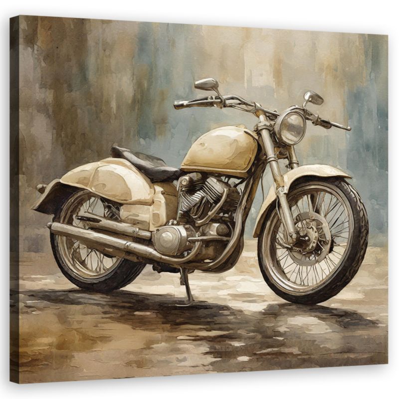 Obraz do salonu biura Feeby Motocykl w stylu retro vintage 60x60cm 1szt