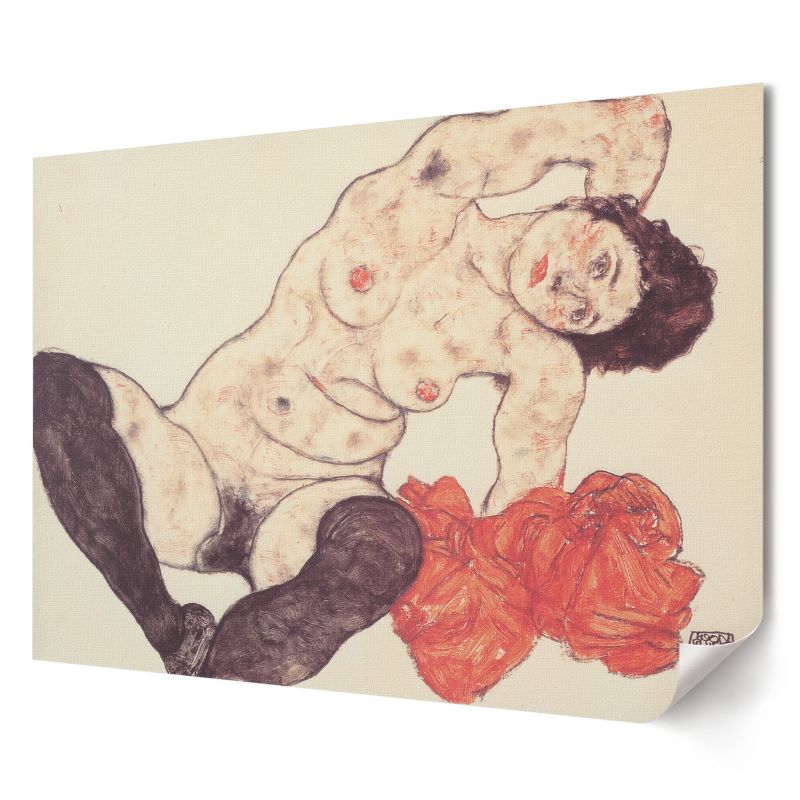 Plakat Wallfluent Format A2 Akt kobiecy Artysta Egon Schiele 1 szt.