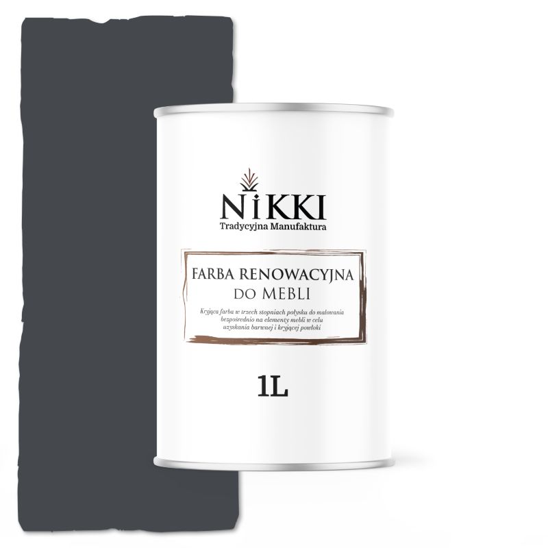 Farba do Mebli Kuchennych Renowacyjna NIKKI Grafitowy RAL7024 Satyna 1L