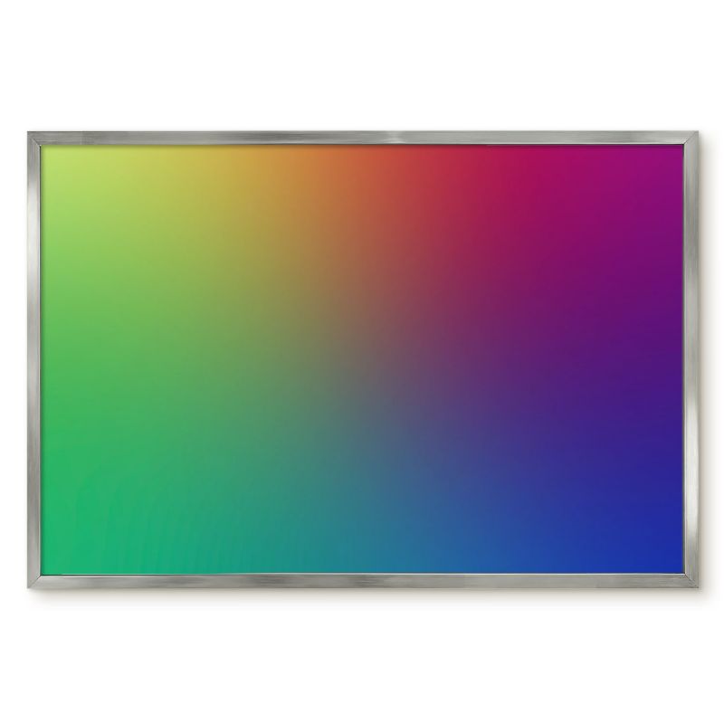 Tablica Magnetyczna W Ramie Tulup 60x40 cm Tęczowy gradient - Srebrna rama Do salonu, biura 1 szt.