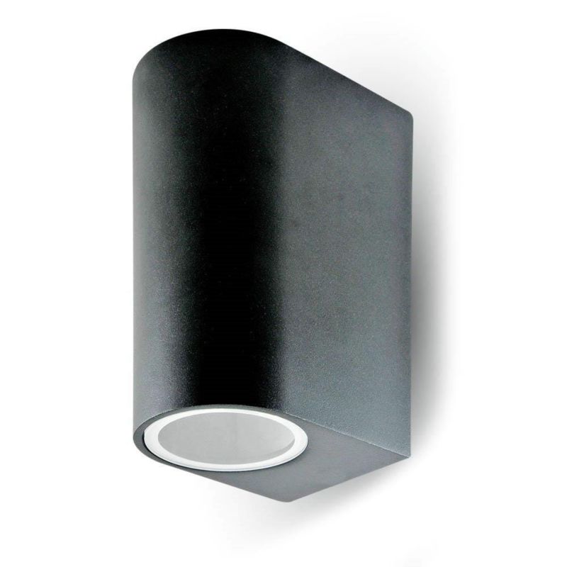 Kinkiet ścienny zewnętrzny V-TAC czarny góra i dół 1 x GU10 x IP44 wym: 6,8 x 9,2 x 15 cm - 1 szt.