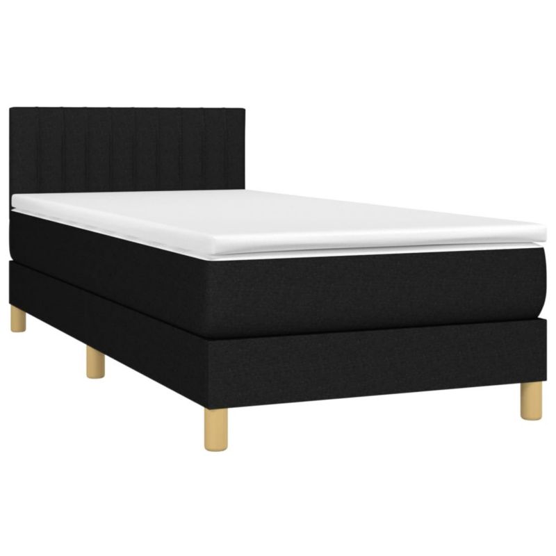 Łóżko kontynentalne WaszeMeble 100x200 cm czarne WM-3133855 1 szt.
