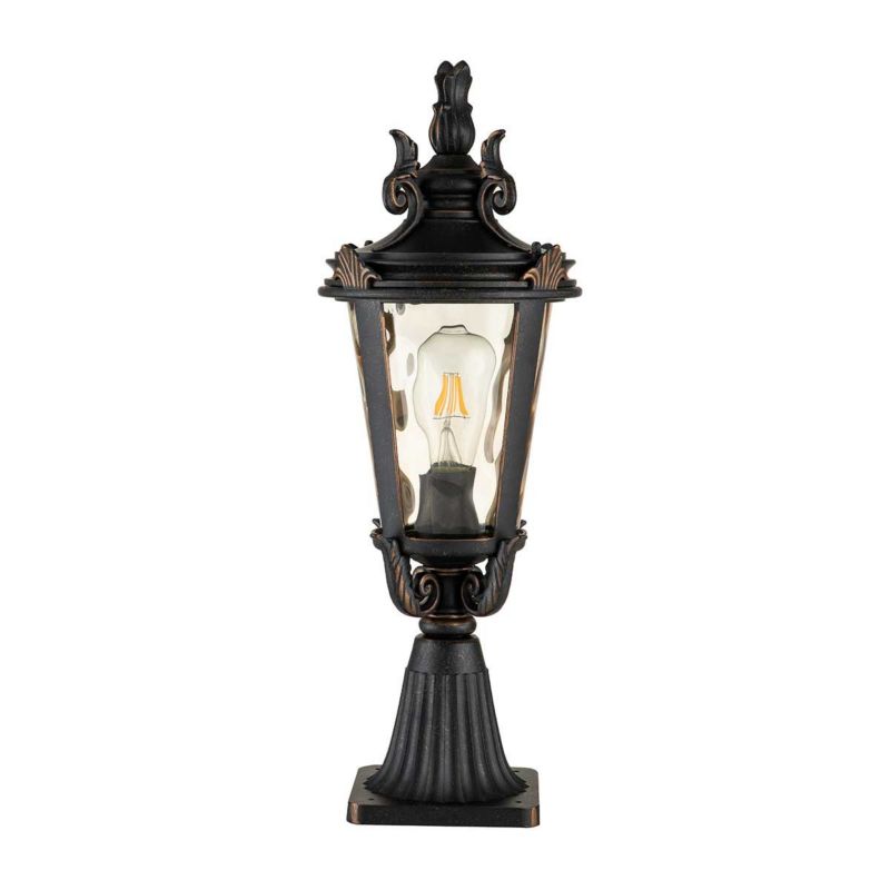 Lampa ogrodowa stojąca Elstead Baltimore postarzany brąz 1 x E27 x 60W IP44 wym: 56 x 22,5 x 22,5 cm - 1 szt.