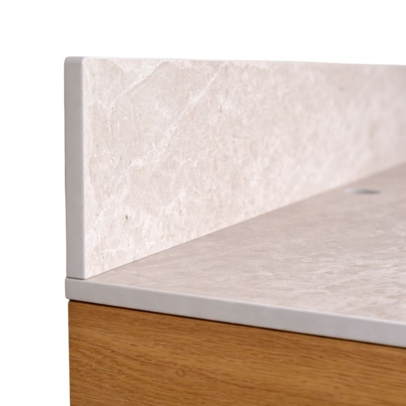 Blat łazienkowy HPL do szafki 125cm 125,5x45cm Cream Navona z panelem 30cm 1szt.