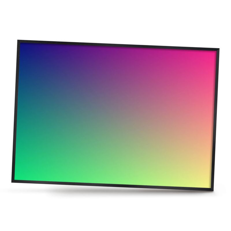 Ozdobna tablica na magnesy ArtPrintCave 100x70 Kolorowy gradient w czarnej ramie 1szt