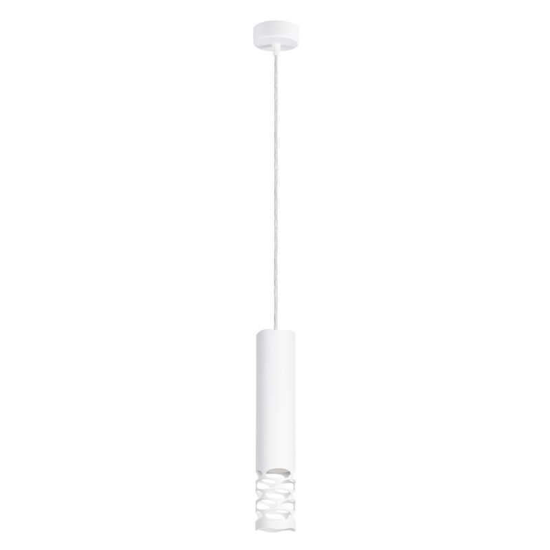 Lampa wisząca ażurowa tuba Sollux Lighting LIRO biała 1xGU10x10W IP20 wym:125x8x8cm - 1 szt.