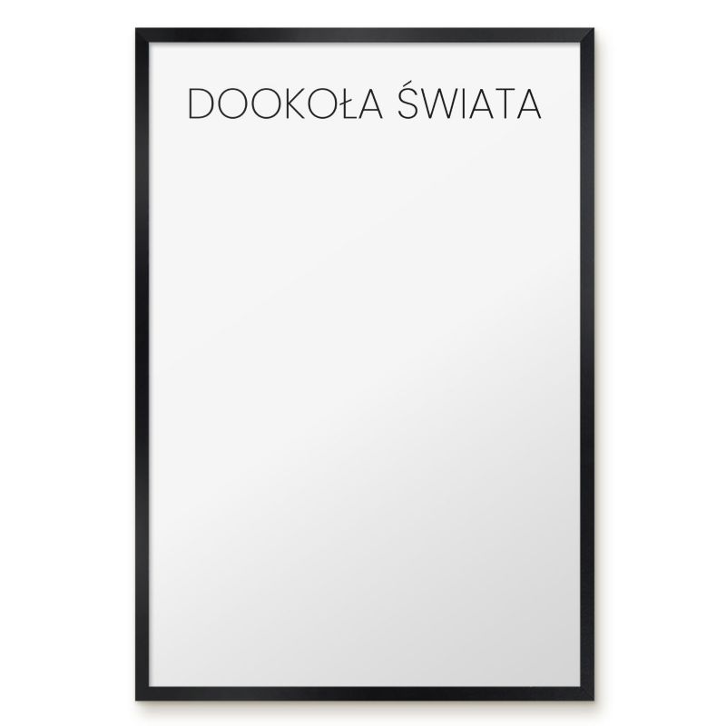 Tablica Na Magnesy Z Wakacji Tulup 40x60 cm Dookoła świata 3 - Czarna rama Do salonu, sypialni 1 szt.