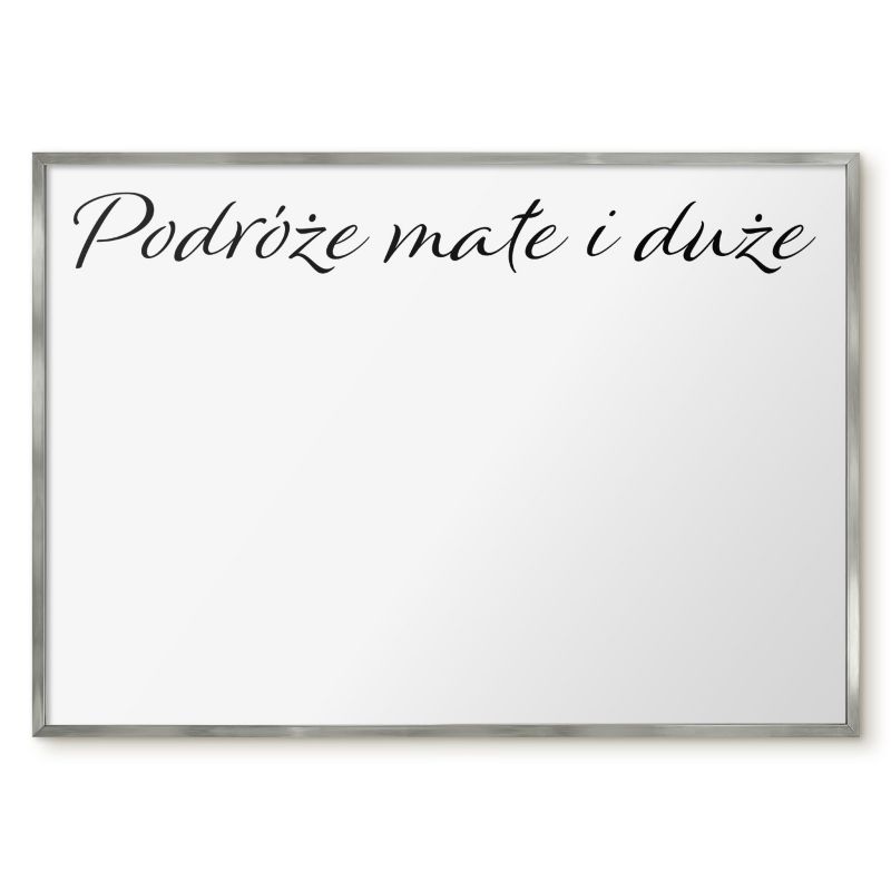 Tablica Na Magnesy Z Podróży Tulup 100x70 cm Podróże małe i duże 4 - Srebrna rama Do salonu, sypialni 1 szt.