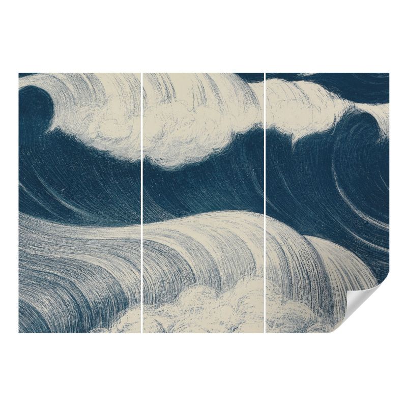 Tapeta samoprzylepna Wallfluent 312x219 cm Morskie fale Dla Miłośników Sztuki Abstrakcyjnej 1 szt.
