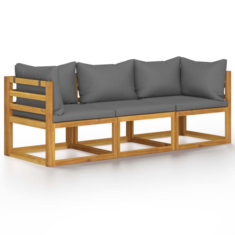 Sofa ogrodowa WaszeMeble z akacji brązowa z poduszkami WM-3057607 1 szt.