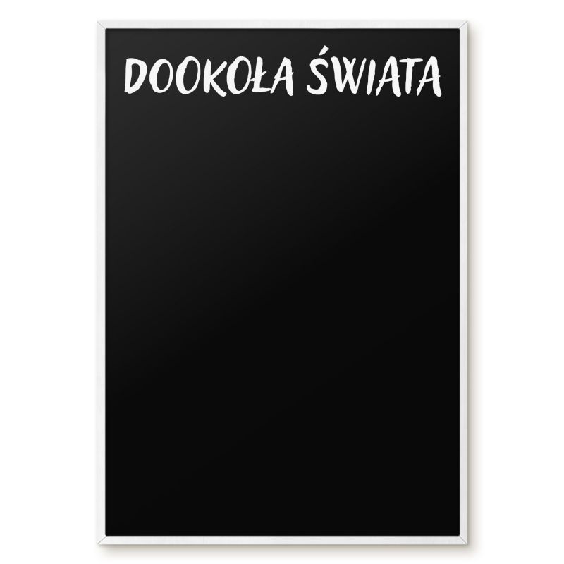 Tablica Na Magnesy Tulup 70x100 cm Dookoła świata 5 - Biała rama Do salonu, sypialni 1 szt.
