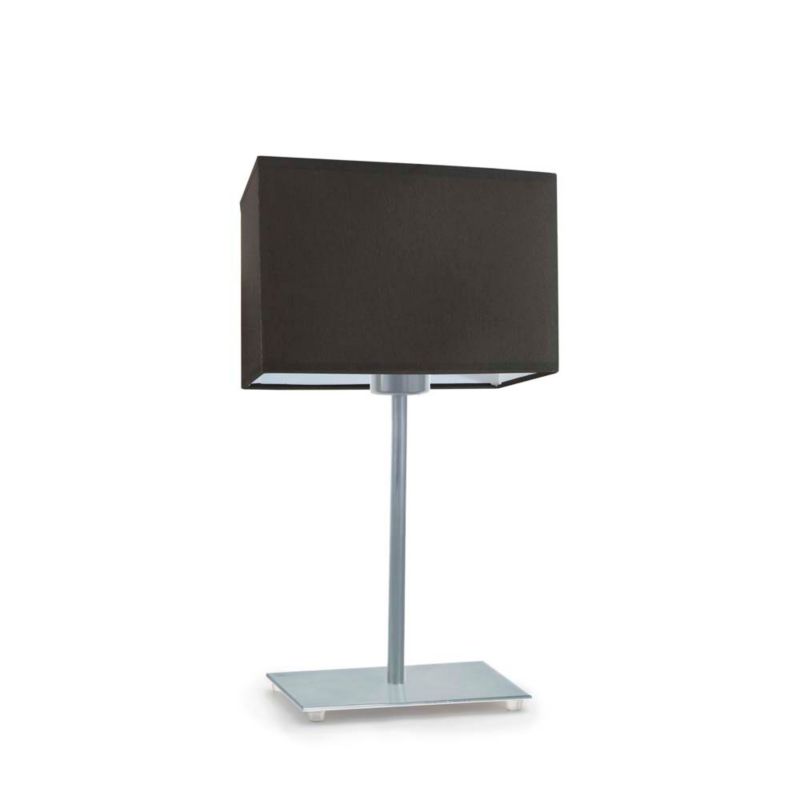 Lampka Nocna Volta Light Factory Moto Abażur Srebrny/Brązowy Prostokąt 1xE27 1szt.