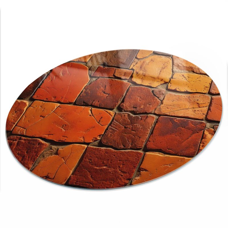 Blat Do Stołu ArtPrintCave fi60 cm Kamienna mozaika 1 - Blat Szklany Okrągły 1 szt.