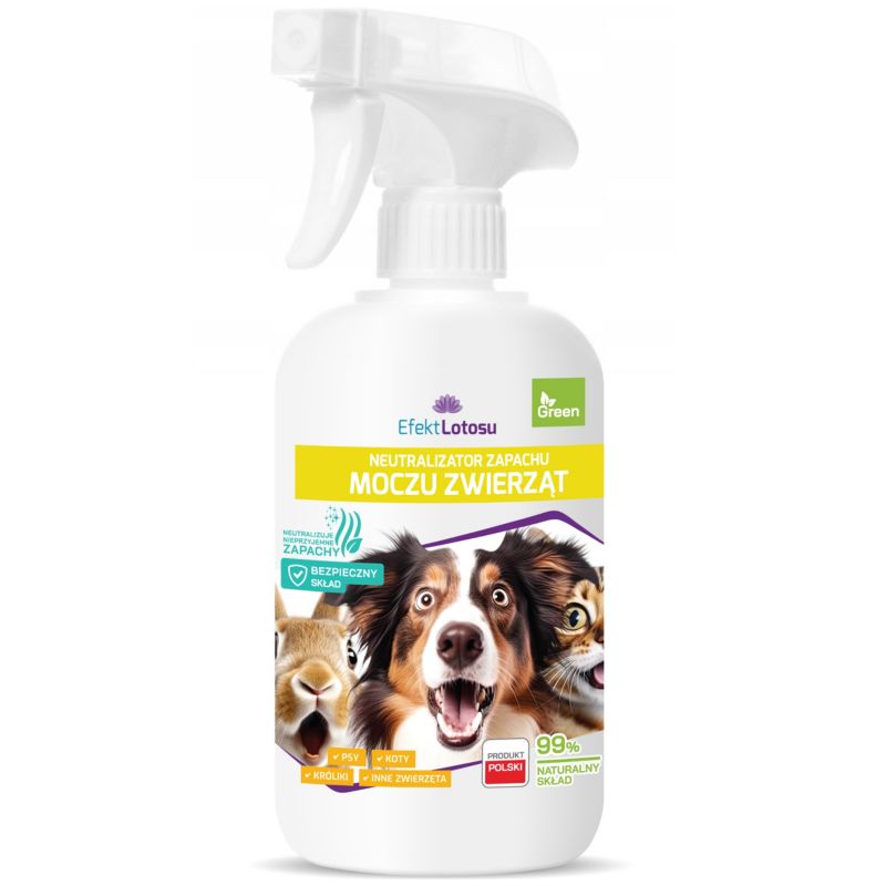 Neutralizator Zapachu Moczu Psa Kota Królika EfektLotosu 500ml Zapachów dla Psa Kota Królika Naturalny, 1szt.