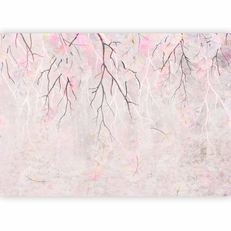 Fototapeta flizelinowa Artgeist 170 g/m2 wodoodporna Kwiaty szara 350x256 (7 części) 1001aa rolka 1 szt