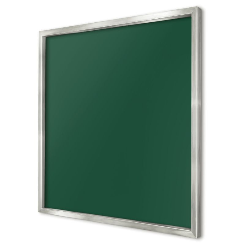 Ozdobna tablica magnetyczna Wallfluent 50x50 Butelkowa zieleń w srebrnej ramie 1szt