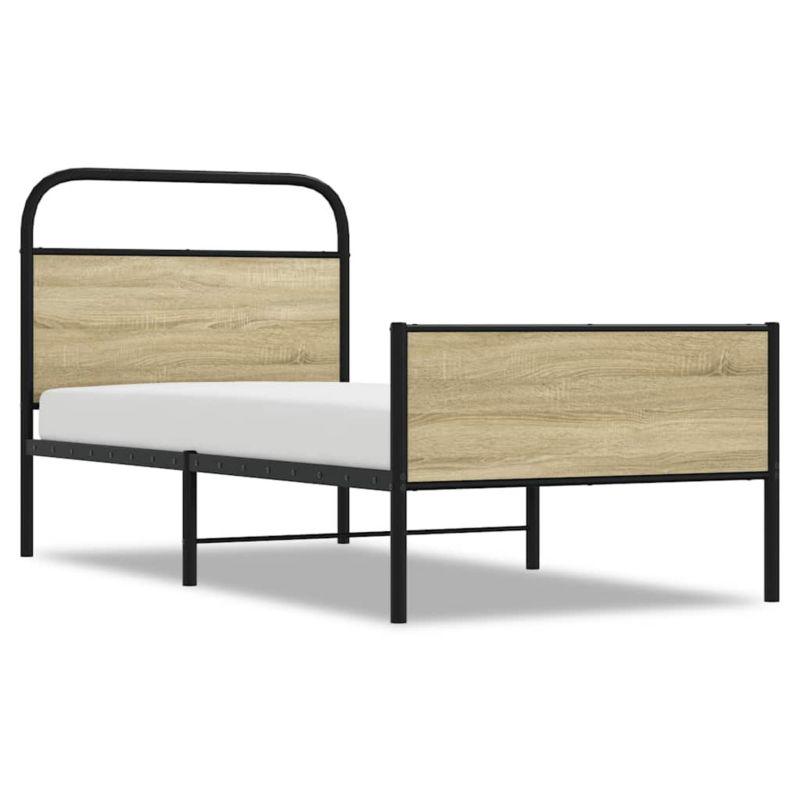 Rama łóżka WaszeMeble 80x200 cm Dąb sonoma metal WM-4100437 1 szt.