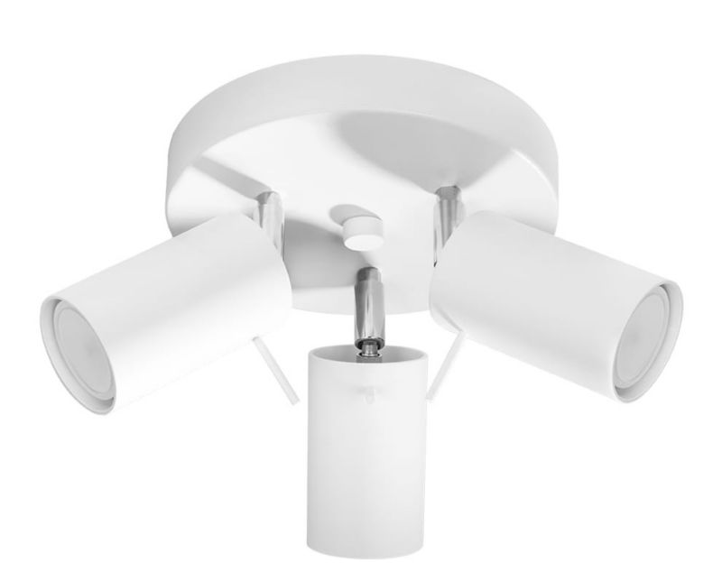 Lampa sufitowa wisząca Sollux Lighting Ring 1483 biała chromowana reflektor 3xGU10 x 40W 1 szt.