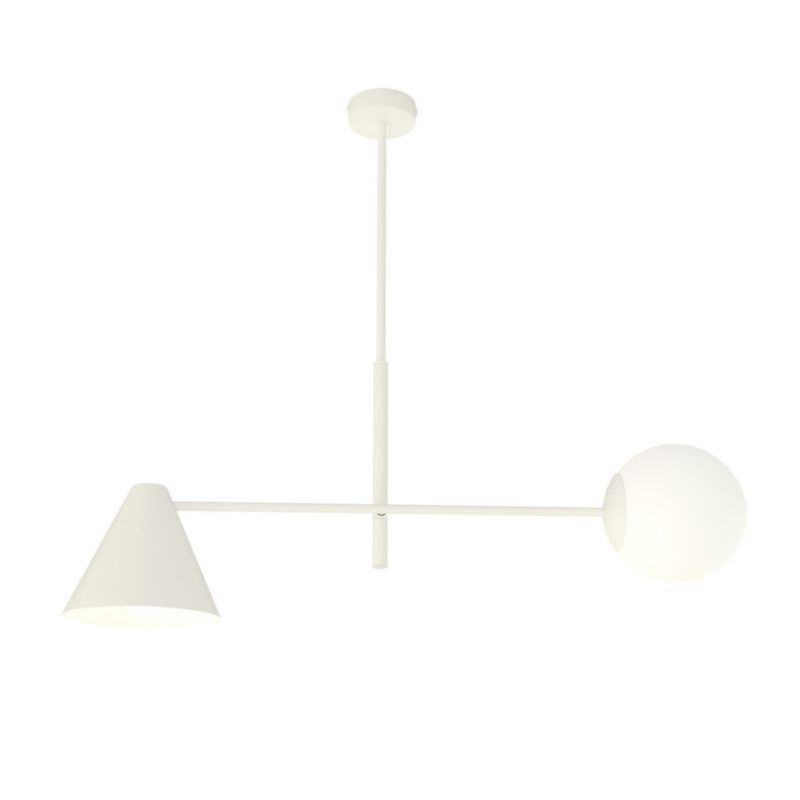 Lampa wisząca Emibig Hermes biała wym: 60 x 70 x 16 cm 2xE14 x 10W 1 szt.