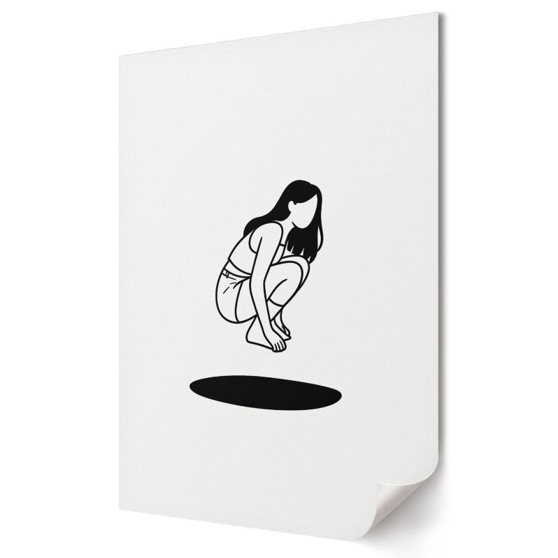 Plakat na ścianę Wallfluent Format A4 Kobieta nad dziurą Projekt Artystyczny Afterform 1 szt.